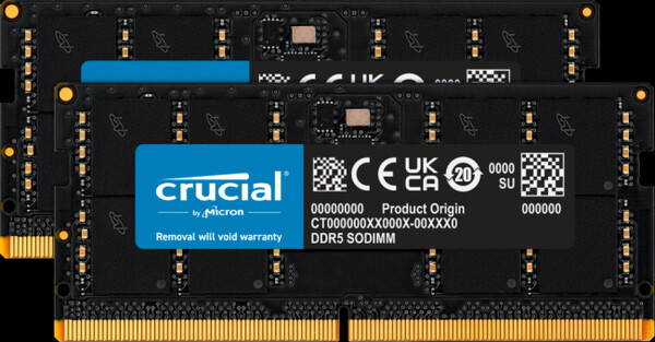 Crucial 64GB DDR5-4800 Sodimm Memory Kit
