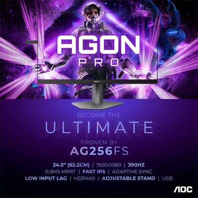 AOC Agon PRO AG246FK 540 Hz und AG256FS 390 Hz Monitor