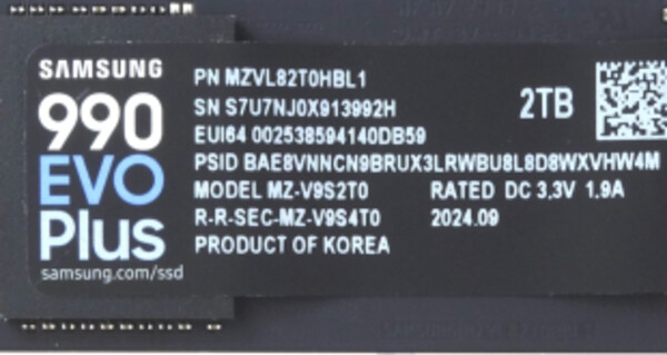 Samsung SSD 990 EVO Plus 2TB SSD