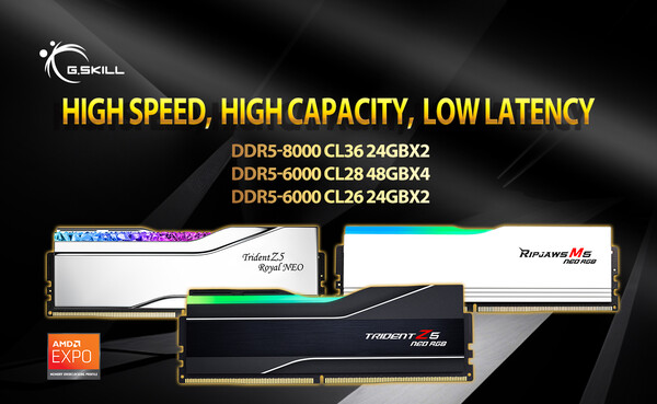 GSkill DDR5-8000 CL36 24GBx2 and DDR5-6000 CL28 48GBx4